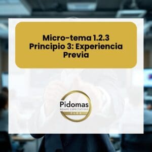 Micro-tema 1.2.3: Principio 3: Experiencia Previa