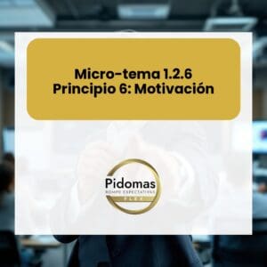 Micro-tema 1.2.6: Principio 6: Motivación