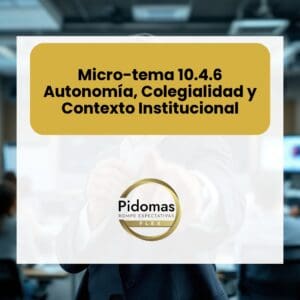 Micro-tema 10.4.6: Autonomía, Colegialidad y Contexto Institucional