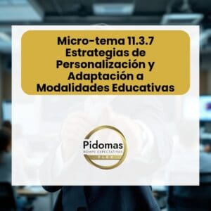 Micro-tema 11.3.7: Estrategias de Personalización y Adaptación a Modalidades Educativas