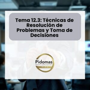 Tema 12.3: Técnicas de Resolución de Problemas y Toma de Decisiones