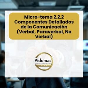 Micro-tema 2.2.2: Componentes Detallados de la Comunicación (Verbal, Paraverbal, No Verbal)