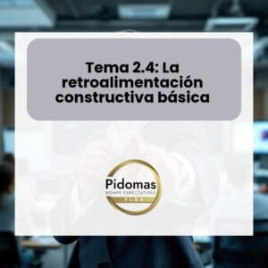 Tema 2.4: La retroalimentación constructiva básica