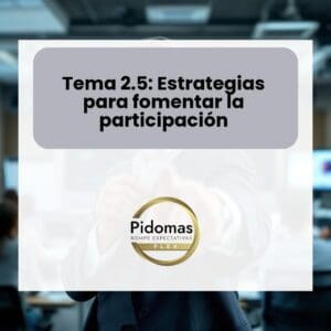 Tema 2.5: Estrategias para fomentar la participación