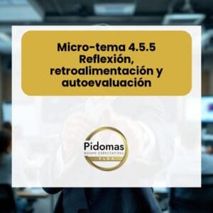 Micro-tema 4.5.5: Reflexión, retroalimentación y autoevaluación