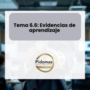 Tema 6.6: Evidencias de aprendizaje