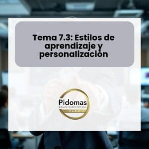 Tema 7.3: Estilos de aprendizaje y personalización