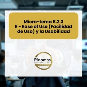 Micro-tema 8.2.3: E - Ease of Use (Facilidad de Uso) y la Usabilidad